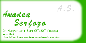 amadea serfozo business card